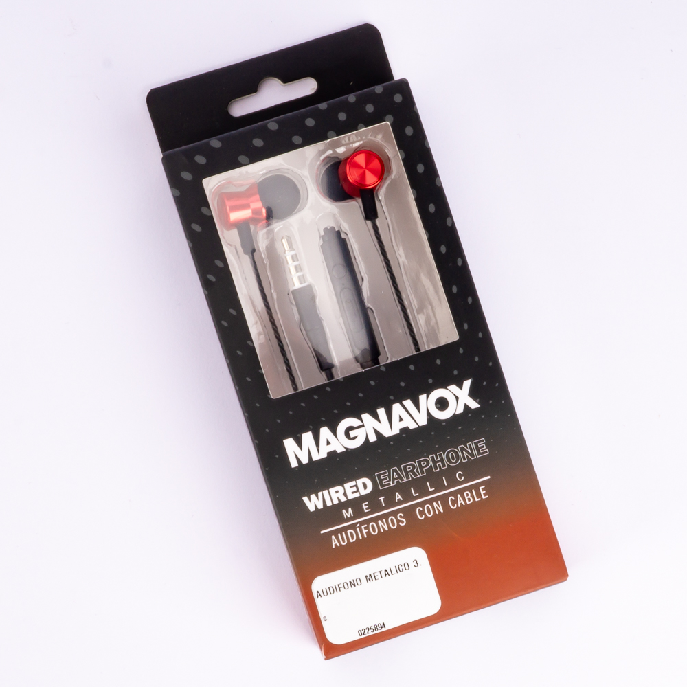 Audífono metálico Magnavox 120cm 3.5mm 
