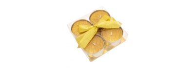 Candelas navideñas doradas