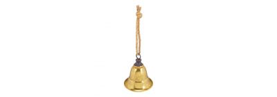Campana metálica dorada