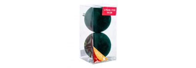 Set de esferas navideñas verdes