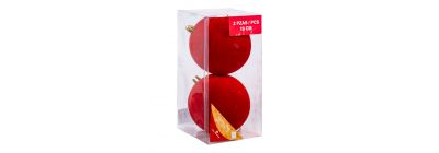 Set de esferas navideñas rojas