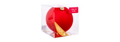 Esfera navideña afelpada roja