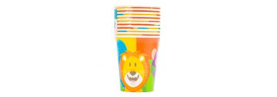 Vaso cartón carnival 9oz 10und animales