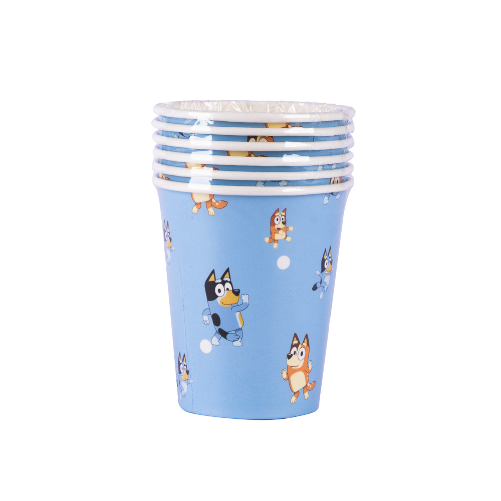 Vaso cartón con estampado bluey 9oz 6und multicolor