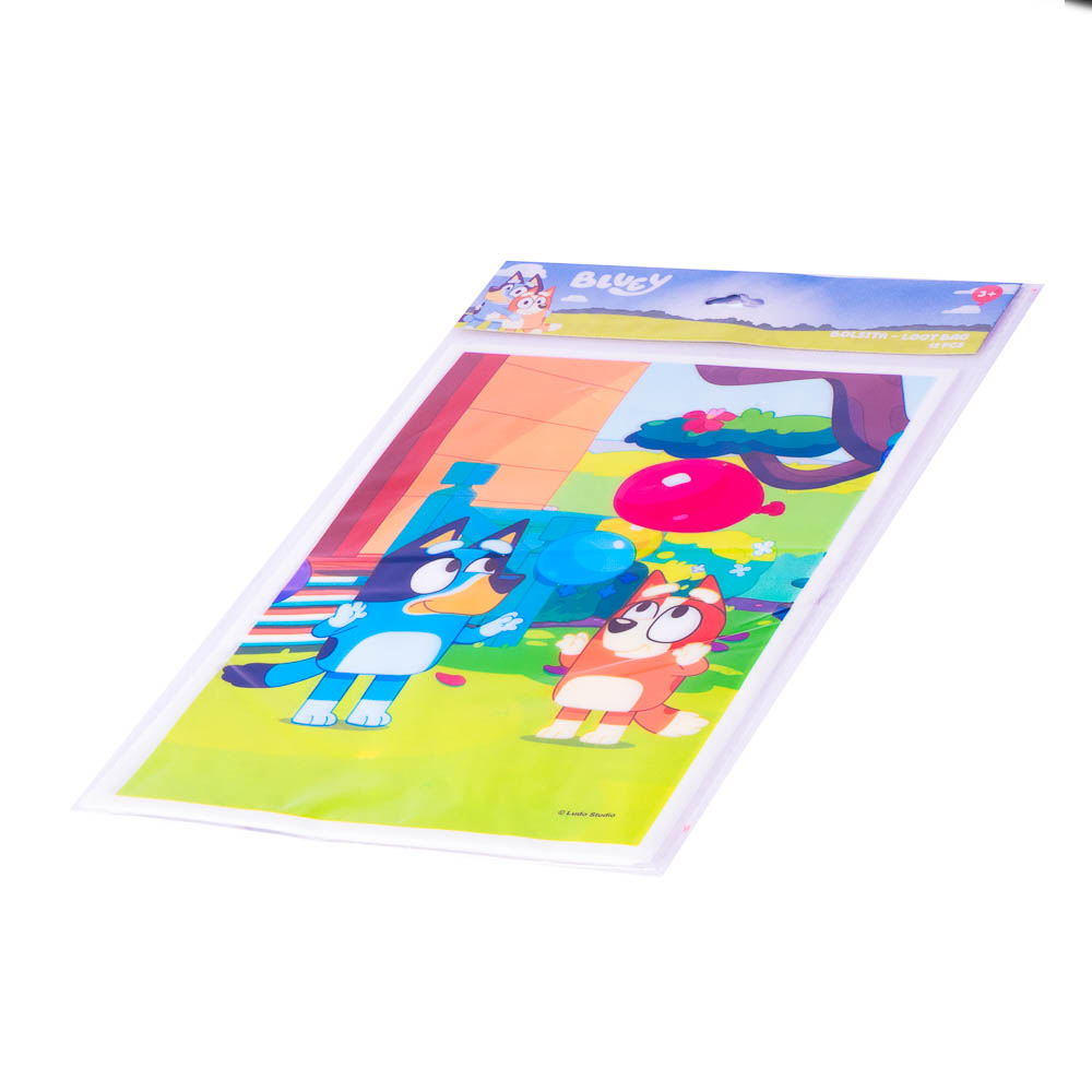 Bolsa plástica para dulces estampado bluey 12und