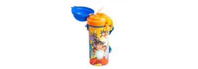 Envase plástico estampado Dragon Ball con tira colgante 