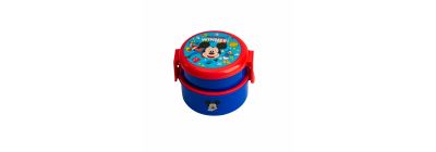 Recipiente plástico estampado Mickey Mouse 3pzas