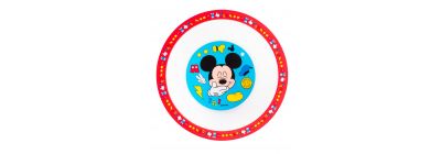 Plato plástico hondo estampado Mickey Mouse 6pulg