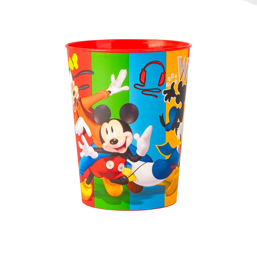 Vaso plástico estampado Mickey whats up Pals rojo