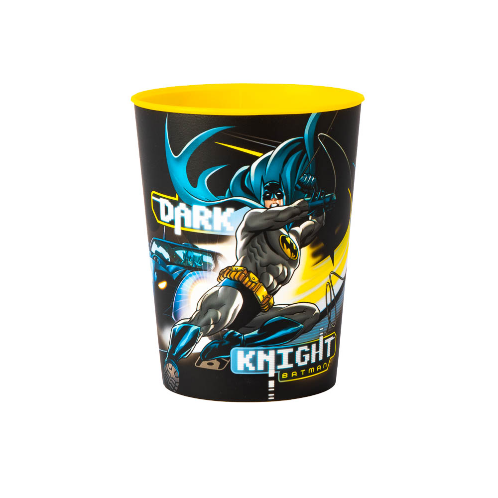 Vaso plástico estampado dark knight Batman amarillo