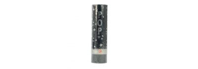Canon plástico pop negro plateado