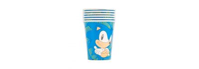 Vaso cartón Sonic 9oz 6und azul