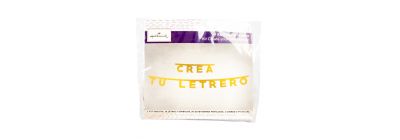 Kit cartón crea tu letrero con accesorios dorado