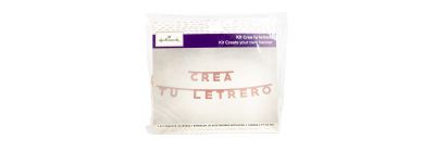 Kit cartón crea tu letrero 91cm oro rosa