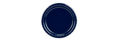Plato cartón redondo 7pulg azul oscuro