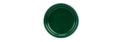 Plato cartón 7pulg verde oscuro
