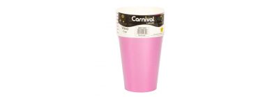 Vaso cartón 9oz 8und fucsia