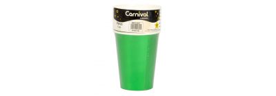 Vaso cartón 9oz 8und verde brillante