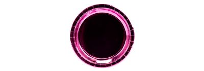 Plato cartón 9pulg fucsia