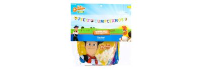 Letrero cartón feliz cumpleaños estampado La Granja