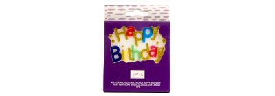 Candela lisa happy birthday escarchada multicolor