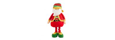 Peluche navideño santa plegable 28x13x66-96cm