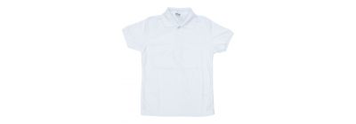 Camiseta escolar tipo polo blanca