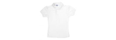 Camiseta escolar tipo polo blanca talla 6