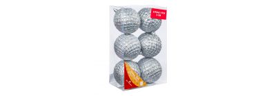 Esferas plateadas decorativas