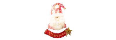 Peluche colgante navideño santa con rótulo 48cm