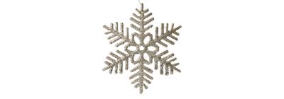 Figura colgante copo nieve escarchada 30cm plateado