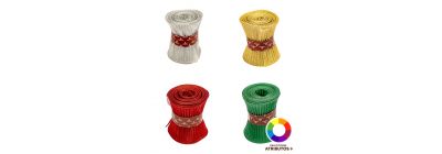 Cinta navideña escarchada