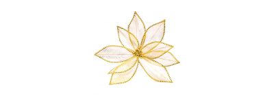 Flor navideña dorada elegante