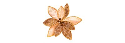 Flor afelpada beige decorativa