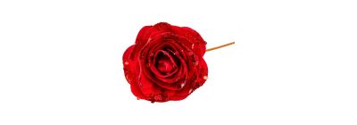 Rosa navideña roja 35 cm