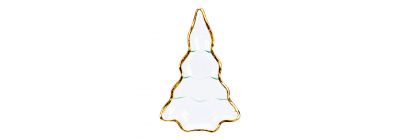 Plato navideño dorado