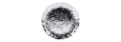 Porta plato plateado navideño