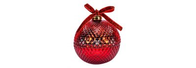 Candela esfera roja