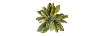 Flor navideña afelpada verde