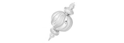 Esfera tipo trompo plateado