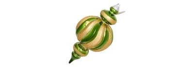 Esfera navideña verde y dorado