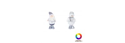 Peluche Santa y muñeco nieve