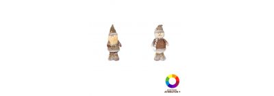 Peluche Santa y muñeco nieve
