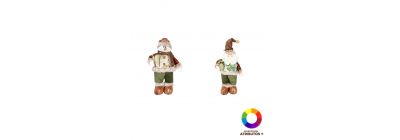 Peluche Santa y muñeco 43 cm