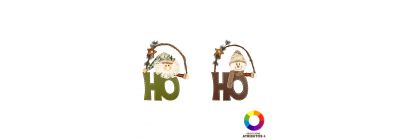 Peluche colgante Santa y nieve