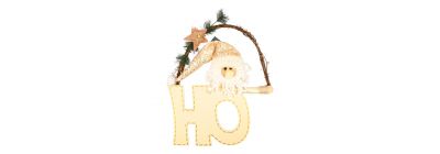 Peluche Santa con letrero