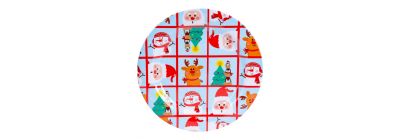 Plato navideño multicolor