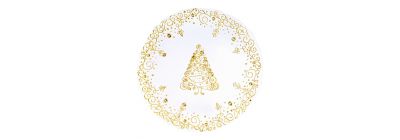 Plato vidrio navideño 33 cm