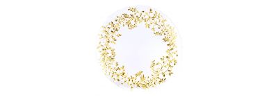 Plato vidrio navideño ramas