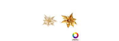 Flor navideña con escarcha